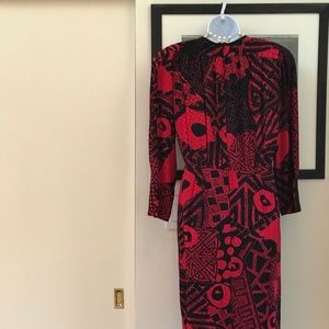 The most beautiful dress I ever owned ! Louis Feraud silk party dress with satin